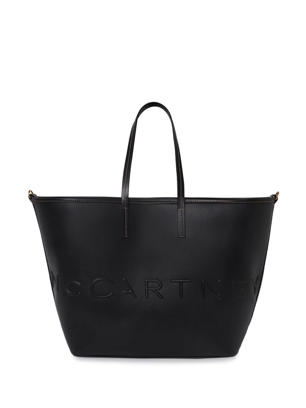 Stella McCartney Black Embossed Logo Tote